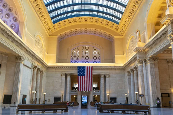 Чикаго Необходимые Государства Сен 2021 Снимок Зала Ожидания Union Station — стоковое фото