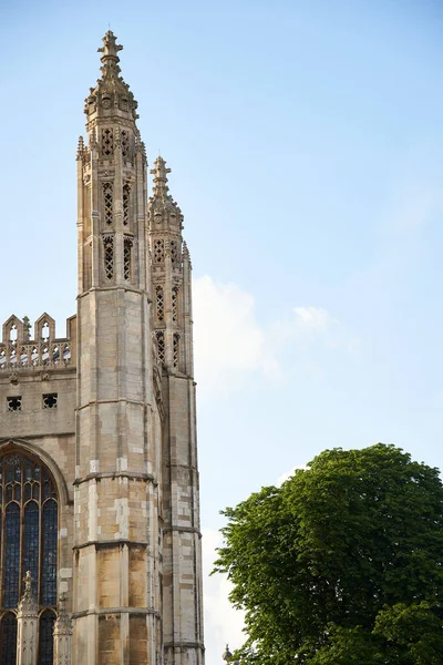 Plano Vertical Las Dos Torres King College Cambridge — Foto de Stock