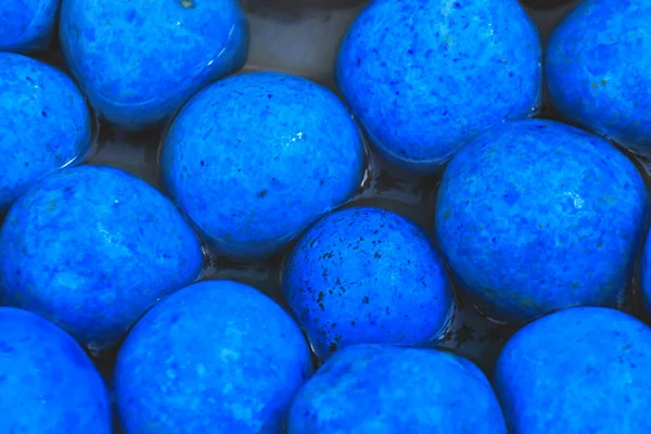 Closeup Blue Balls Water — Stock Photo, Image