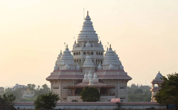 Veduta Del Tempio Sant Tukaram Maharaj Gatha Mandir Tramonto Dehu — Foto Stock