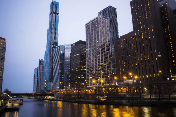 Чикаго Объединенные Арабские Эмираты Января 2020 Года Снимок Красивого Города — стоковое фото