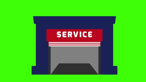 Auto Service Green Screen Animation Für Vfx — Stockvideo