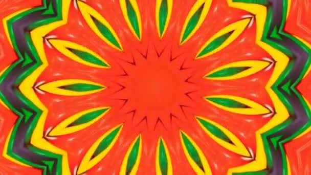 Fondo Caleidoscopio Colorido Abstracto Hermosa Ilustración Para Negocio — Vídeos de Stock