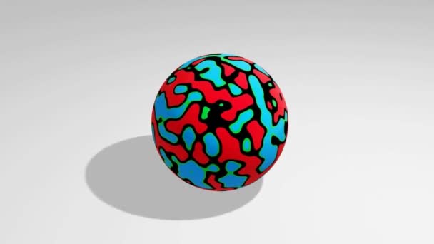 Illustration Oeuf Pâques Coloré Avec Une Boule Rouge — Video