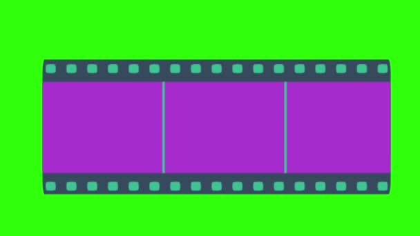 Green White Photo Film Strip — Stockvideo