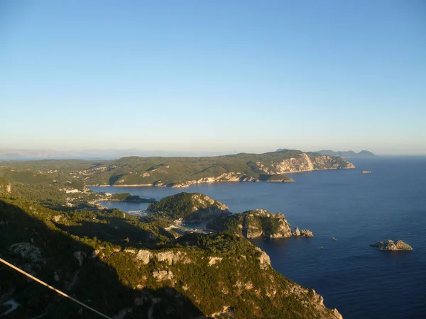 Una Scena Mozzafiato Angelo Castro Grecia Corfù — Foto Stock