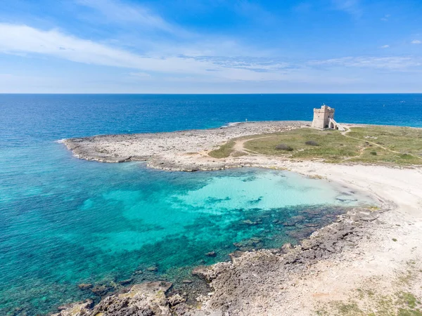 Scenic View Squillace Tower Sea Porto Cesareo Italy — Foto de Stock