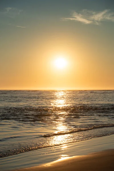 Прекрасний Вид Захід Сонця Узбережжі — стокове фото