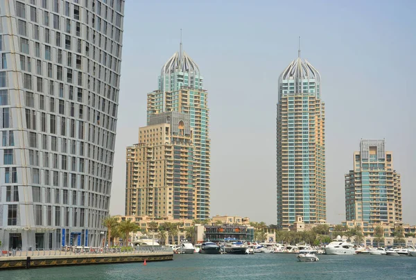 Dubai United Arab Emirates Jul 2016 View Boats Modern Architecture — стокове фото