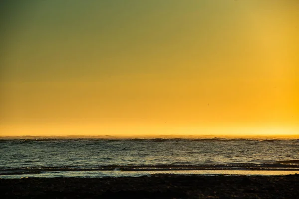 Der Schöne Blick Auf Den Sonnenuntergang Meer — Stockfoto