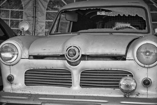 51143 Cologne Germany Jul 2021 Grayscale Shot Oldtimer Brand Ford — Stock Photo, Image