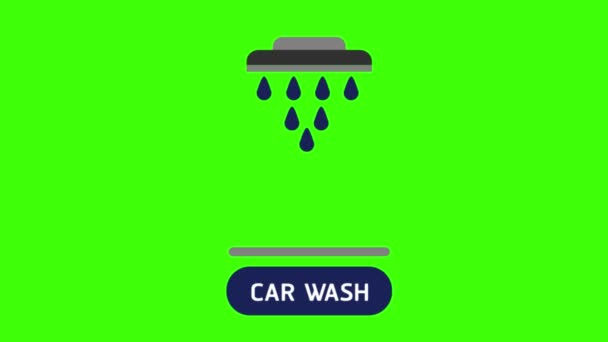 Carro Lavar Animação Tela Verde Para Vfx — Vídeo de Stock