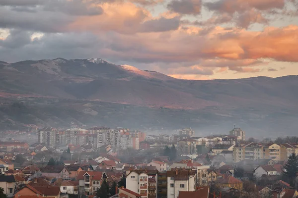 Una Vista Aérea Ciudad Pirot Serbia —  Fotos de Stock