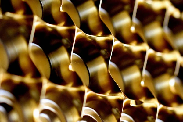 Boş Altın Çikolata Kutularının Yakın Çekimi — Stok fotoğraf