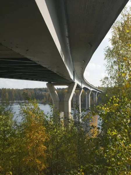 Κάθετη Λήψη Της Γέφυρας Luukkaansalmi Στη Lappeenranta Της Φινλανδίας — Φωτογραφία Αρχείου