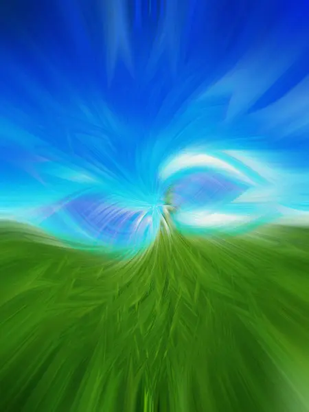 Rendering Abstract Bright Green Blue Spiral Background — Stock Photo, Image