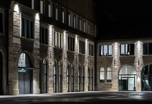 Una Vista Nocturna Las Paredes Palacio — Foto de Stock