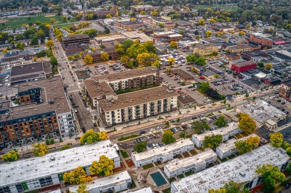 Minnesota Daki Hopkins Twin Cities Banliyösünün Havadan Görünüşü — Stok fotoğraf
