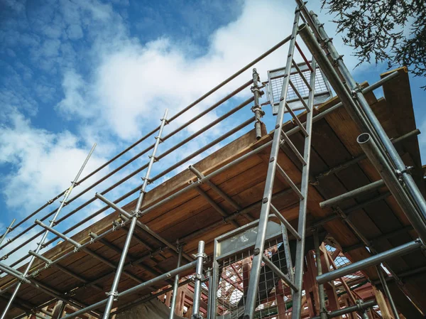 オークランド ニュージーランド 2021年10月20日 木枠で新しい住宅建設現場のビュー ニュージーランドのオークランド 10月20 2019 — ストック写真