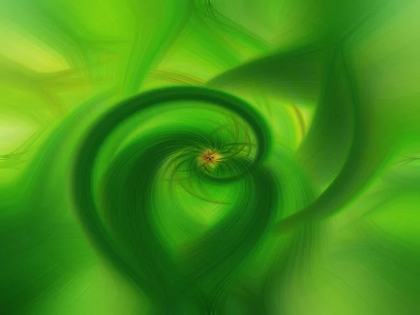 Representación Fondo Abstracto Espiral Verde Brillante —  Fotos de Stock