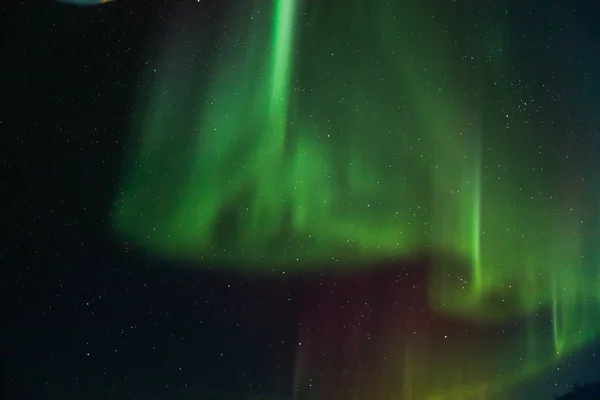 Una Hermosa Vista Del Cielo Las Luces Del Norte Con — Foto de Stock