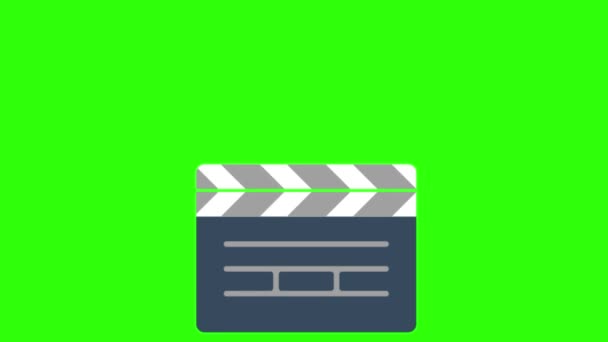 Cinema Clapper Green Screen Animation Für Vfx — Stockvideo