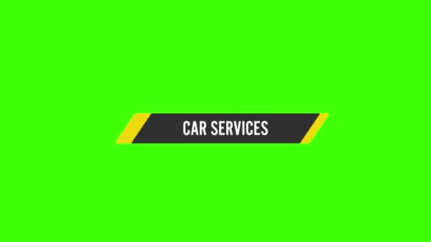 汽车服务绿色屏幕动画为Vfx — 图库视频影像