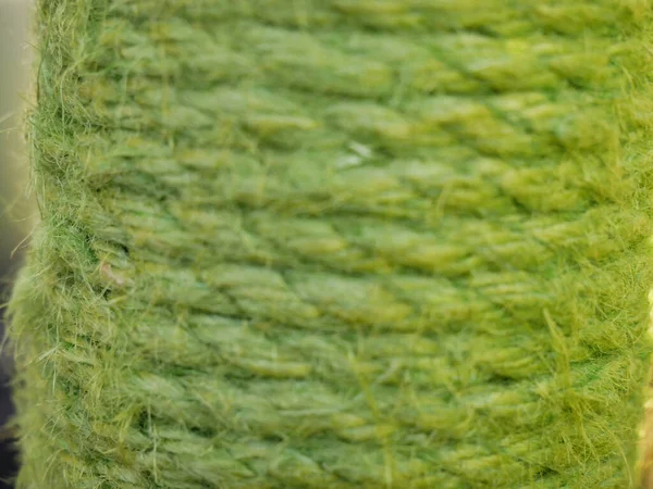 Closeup Shot Green Wrapped Rope — Stock Photo, Image