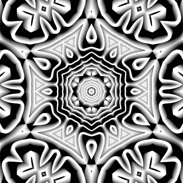 Abstrakcyjny Wzór Kalejdoskopowy Elementami Symetrycznymi — Zdjęcie stockowe