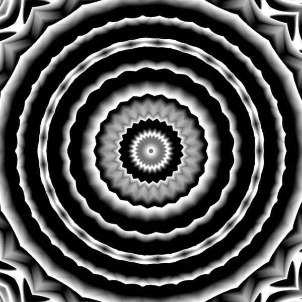 Grayscale Texture Circle Layers Optical Illusion — Stockfoto
