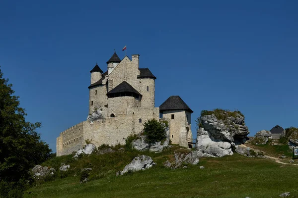 Scenic View Old Medieval Castle Poland Blue Sky Background — Stock fotografie