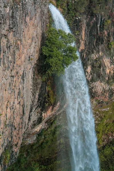 Krásný Pěnový Svatební Závoj Vodopády Podél Řeky Pakoka Waikato Nový — Stock fotografie