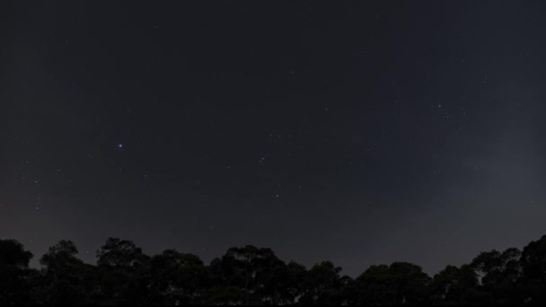 Fond Abstrait Nuages Sombres Avec Des Étoiles Dans Ciel Scène — Video