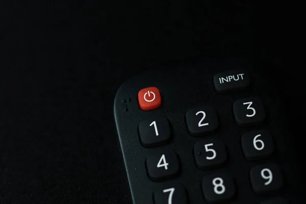Closeup Remote Control Buttons Isolated Black Background — Stock Photo, Image