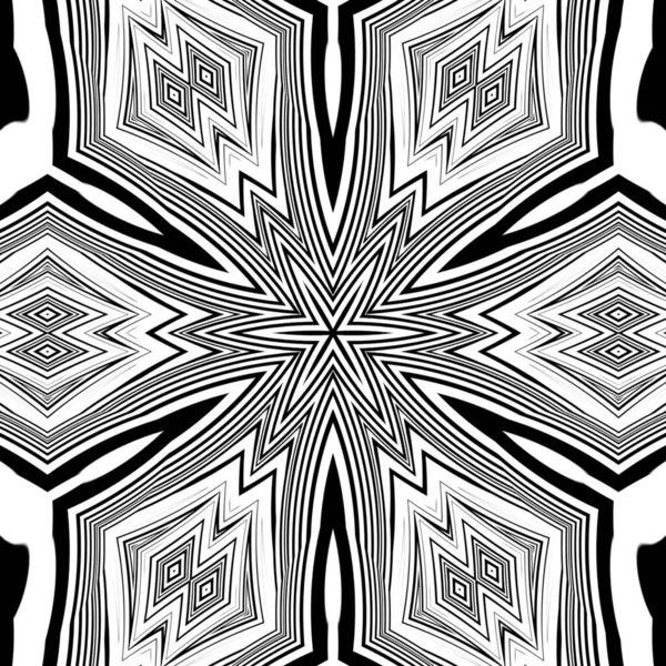 Grayscale Pattern United Rhombus Shaped Elements — 图库照片