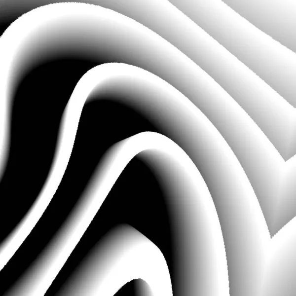 波状素子のグレースケール3Dレンダリング — ストック写真