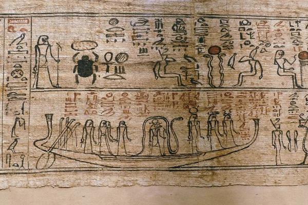 Gros Plan Des Anciens Hiéroglyphes Égyptiens Antiques Des Dessins Sur — Photo