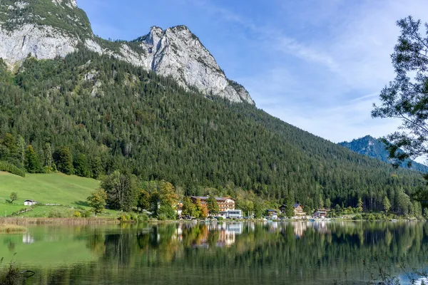 Ένα Πλάνο Των Φυσικών Τοπίων Hintersee Στη Βαυαρία Γερμανία — Φωτογραφία Αρχείου