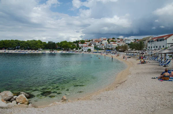 Adriatische Kust Van Primosten Dorp Kroatië — Stockfoto