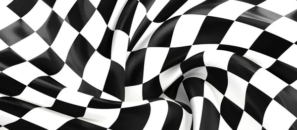 Een Weergave Van Een Afwerking Vlag Achtergrond Muster Zwart Wit — Stockfoto