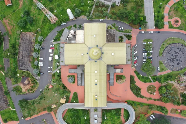 Повітряний Вид Церкви Базиліки Святилища Божественного Отця Вічний Тріндаді Бразилія — стокове фото