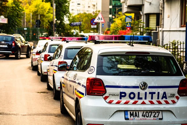 Buchare Romania Sep 2021 Автомобіль Румунської Поліції Politia Rutiera Припаркований — стокове фото