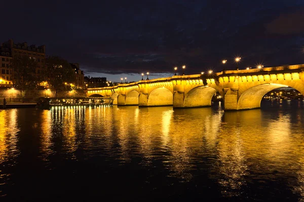 Paris Francja Październik 2019 Piękny Widok Most Pont Neuf Lub — Zdjęcie stockowe