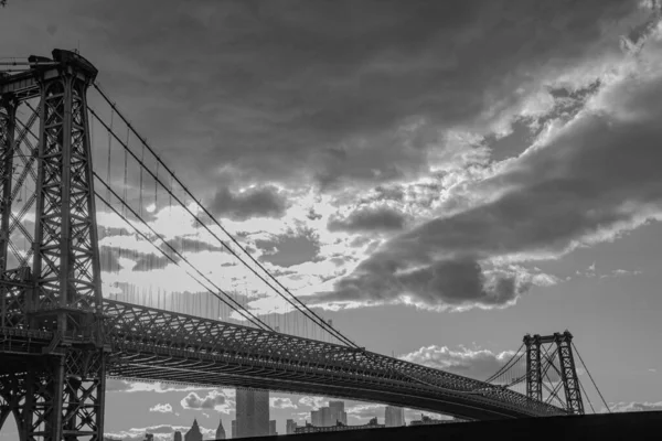 Scenic View Bridge Cloudy Sky Background — Stock Photo, Image