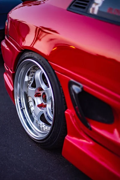 Closeup Shot Modern Red Car — Stock Photo, Image