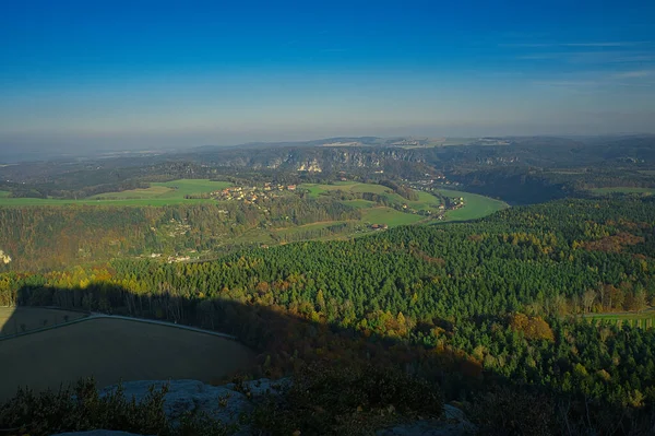 Utsikt Från Lilienstein Saxon Schweiz — Stockfoto