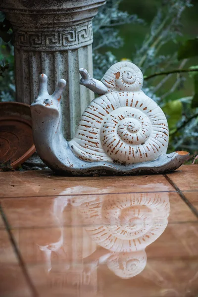 Une Belle Vue Sur Sculpture Escargot — Photo