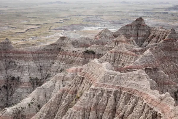 Krajina Národního Parku Badlands Jižní Dakotě Denního Světla Usa — Stock fotografie