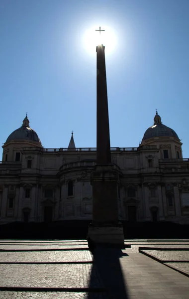 Rome Italy Aug 2019 Famous Basilica Papale Santa Maria Maggiore — Stock Photo, Image