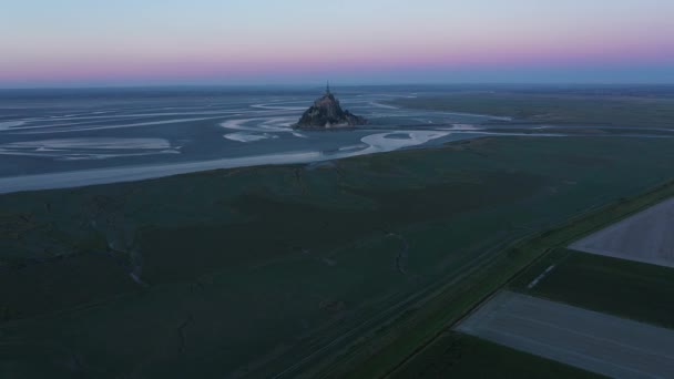 Mont Saint Michel Normandie Frankrike — Stockvideo